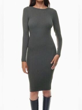 Wilfred Fitted Long Sleeve Midi Dress